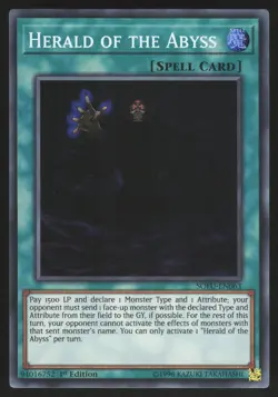 Herald of the Abyss - SOFU-EN063 - Super Rare - 1st Edition Yugioh - Image 1