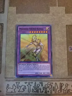 YUGIOH MASKED HERO KOGA SDHS-EN042 SUPER 1ST ED NM - Image 1