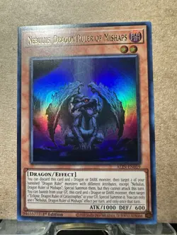 Yugioh Nebulus, Dragon Ruler of Mishaps ALIN-EN019 Ultra Rare 1st Edition NM - Image 1