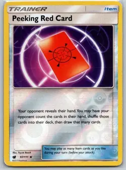 Peeking Red Card 97/111 Reverse Holo SM - Crimson Invasion LP - Image 1
