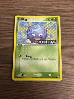 Pokemon TCG Koffing EX Deoxys 62/107 Reverse Holo Common Card - Image 1
