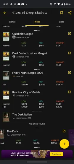 Magic the Gathering Elves of Deep Shadow the Dark Rare Card NM Condition - Image 4