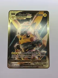 Pikachu Vmax Bumblebee G-Max Volt Tackle Gold Metal Fan Art Card TG29/TG30 - Image 1
