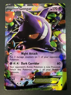 Gengar EX 34/119 Pokemon Trading Card Game XY-Phantom Forces Holo LP - Image 1