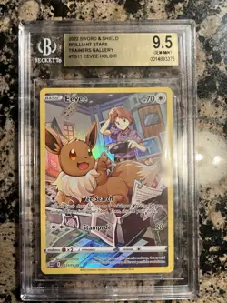 Eevee TG11/TG30 Swsh09 Trainer Gallery Holo Card Brilliant Stars BGS 9.5 PSA 10 - Image 1
