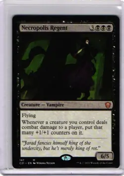 MAGIC MTG COMMANDER 2021 NECROPOLIS REGENT #147 LP MYTHIC - Image 1