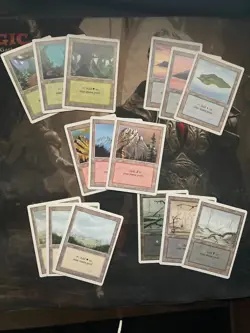 *** REVISED 3RD EDITION Lands Set x15 - NM+ *** DUTY FREE MtG Magic - Image 1