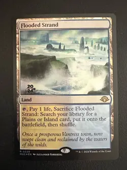 FLOODED STRAND Foil Prerelease Promo Modern Horizons 3 MTG Magic - Image 1