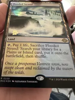 FLOODED STRAND Foil Prerelease Promo Modern Horizons 3 MTG Magic - Image 3
