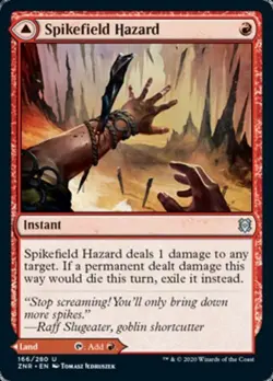 Spikefield Hazard / Spikefield Cave - Near Mint MTG Zendikar Rising - Image 1