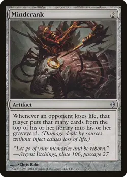 Magic The Gathering New Phyrexia Mindcrank 144/175 MTG TCG CCG MP Moderate Play - Image 1