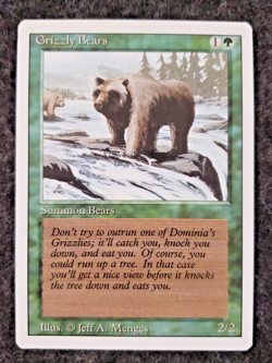 Grizzly Bears Magic The Gathering Revised MTG TCG CCG MINT NO PLAY... (DS3D1K6) - Image 1