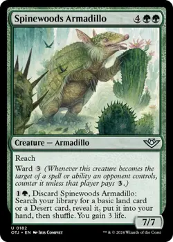 NM Foil Spinewoods Armadillo, MTG, OTJ, Magic the Gathering, 182 - Image 1