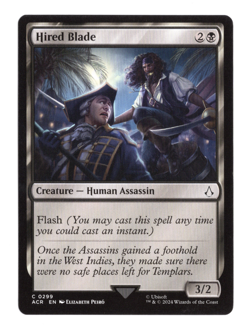MTG-Hired Blade- Assassin's Creed-299-Near Mint-NonFoil - Image 1