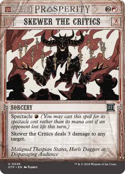 NM Showcase Foil Skewer the Critics, MTG, OTJ, Magic the Gathering, 26 - Image 1