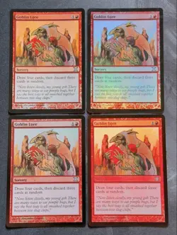 Goblin Lore MTG Foil Set of 4 English Magic: The Gathering, NM Condition - Image 1