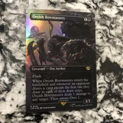 Orc Archer MTG Borderless Foil English Card Single Not Available Solo - Image 1