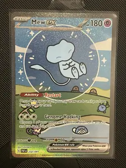 Mew EX 232/091 Special Illustration Rare Paldean Fates Pokemon Bubble Mew Mint - Image 1