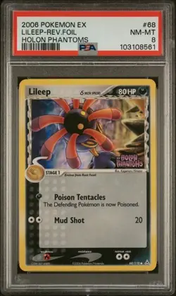 PSA 9 EX HOLON PHANTOMS 68 LILEEP REVERSE FOIL 2006 POKEMON - Image 1
