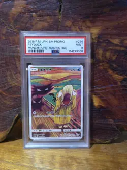 PSA 9 PSYDUCK MUNCH/THE SCREAM 286/SM-P JAPANESE PROMO 2018 POKEMON CARD - Image 1