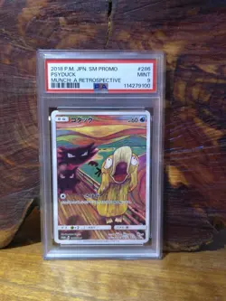 PSA 9 PSYDUCK MUNCH/THE SCREAM 286/SM-P JAPANESE PROMO 2018 POKEMON CARD - Image 2