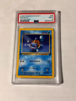 2000 Pokemon Rocket 1st Edition #68 Squirtle PSA 9 MINT - Image 1