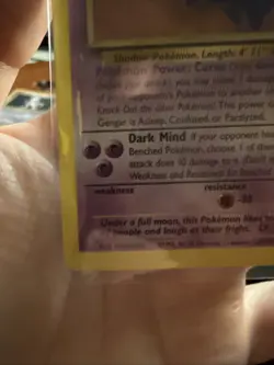 Pokemon TCG First Edition Fossil Gengar 20/62 Non-Holo NM - Image 5