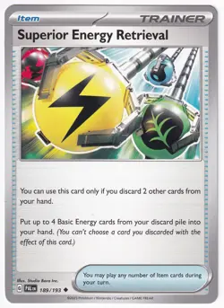 Superior Energy Retrieval 189/193 - Paldea Evolved - NM Trainer Item Pokemon TCG - Image 1