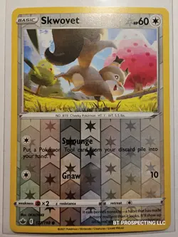 2021 Pokemon Sword & Shield Chilling Reign Skwovet 127/198 Reverse Holo - Image 1