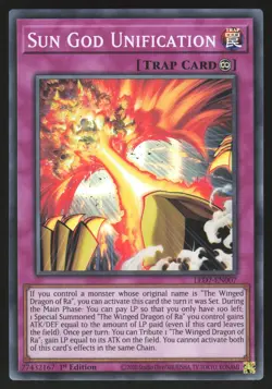 Sun God Unification - LED7-EN007 - Super Rare - 1st Edition Yugioh - Image 1