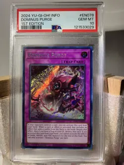 PSA 10 Dominus Purge Secret Rare Info En078 The Infinite Forbidden Yugioh 2024 - Image 2