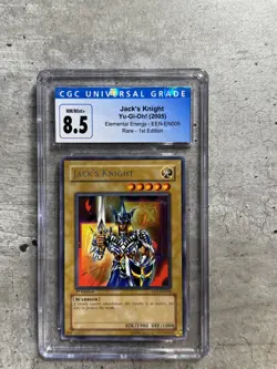 Yugioh Card 1st Ed. Jack's Knight CGC 8.5, Elemental Energy EEN-EN005, 2005 (1) - Image 1
