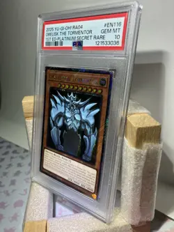 PSA 10 Obelisk The Tormentor 1st Ed. Platinum Secret Rare Yugioh 2025 Ra04 En116 - Image 3