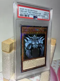 PSA 10 Obelisk The Tormentor 1st Ed. Platinum Secret Rare Yugioh 2025 Ra04 En116 - Image 4