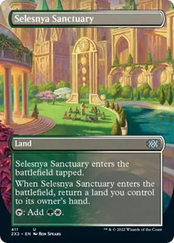 Selesnya Sanctuary (Borderless) - Light Play MTG Double Masters 2022 - Image 1