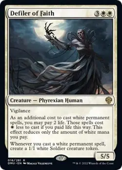 Defiler of Faith -Foil Light Play MTG Dominaria United - Image 1