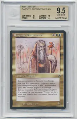 Graded Rasputin Dreamweaver BGS Beckett 9.5 GEM MINT QUAD+ Legends MTG Magic EDH - Image 1