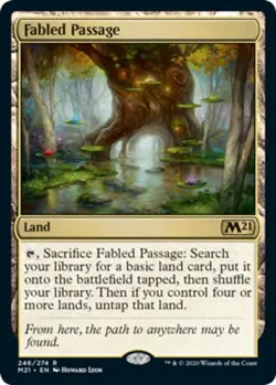 1 x Fabled Passage - Core Set 2021 - Light Play - MTG - Image 1