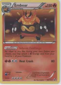 Pokemon tcg Black and White #20/114 Emboar (20) Lightly played - Image 1