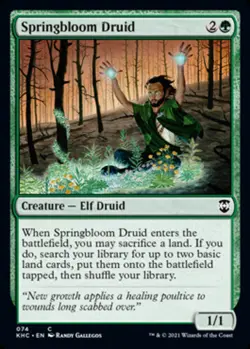 1 x Springbloom Druid - Commander: Kaldheim - Light Play - MTG - Image 1