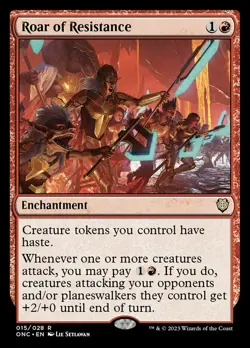 1 x Roar of Resistance - Commander: Phyrexia: All Will Be One - Light Play - MTG - Image 1