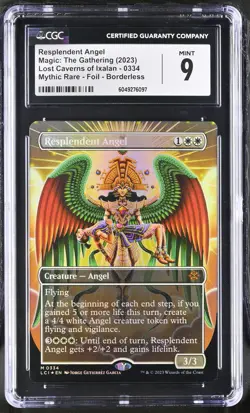 RESPLENDENT ANGEL The Lost Caverns of Ixalan Borderless Foil Mythic CGC 9 MTG - Image 1