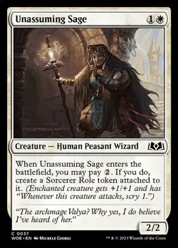Unassuming Sage - Wilds of Eldraine WOE - MTG - NM Magic - 37 C - Image 1