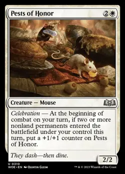 Pests of Honor - Wilds of Eldraine WOE - MTG - NM Magic - 310 U - Image 1