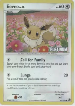 Pokemon tcg Burger King Promos #062/100 Eevee Lightly played - Image 1