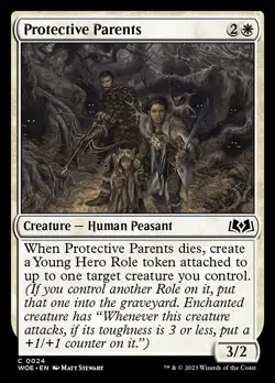 Protective Parents - Wilds of Eldraine WOE - MTG - NM Magic - 24 C - Image 1