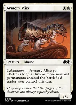 Armory Mice - Wilds of Eldraine WOE - MTG - NM Magic - 3 C - Image 1