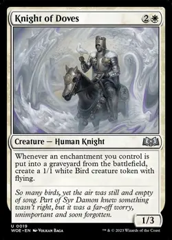 Knight of Doves - Wilds of Eldraine WOE - MTG - NM Magic - 19 U - Image 1
