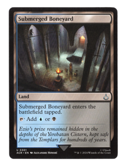 MTG-Submerged Boneyard- Assassin's Creed-301-Near Mint-NonFoil - Image 1