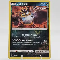 Guzzlord 136/236 Holo Rare Ultra Beast Cosmic Eclipse Card Near Mint Pokemon TCG - Image 1
